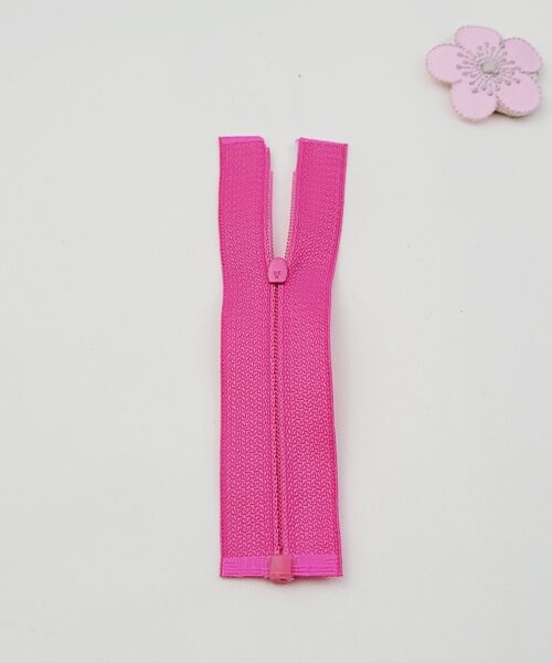 Delbar dragkedja 10 cm Hot pink